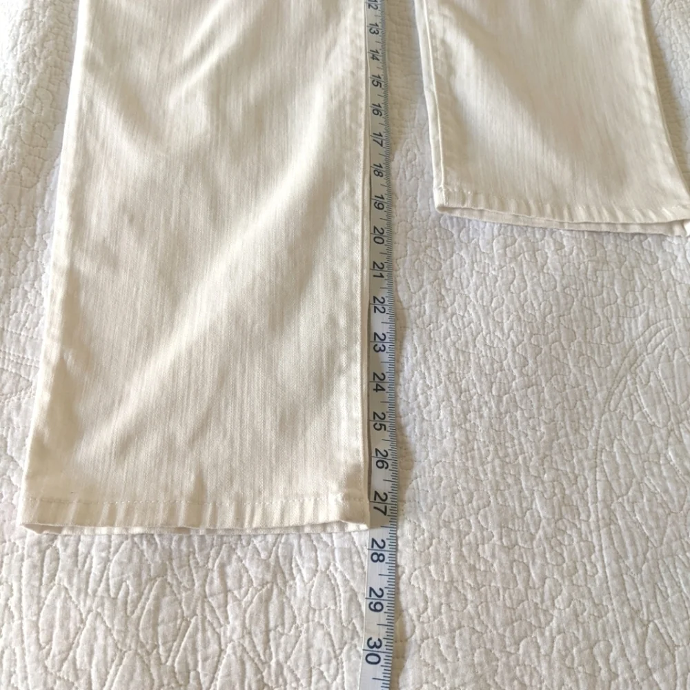 NINE West White High Rise Straight cropped Ankle Pants 6